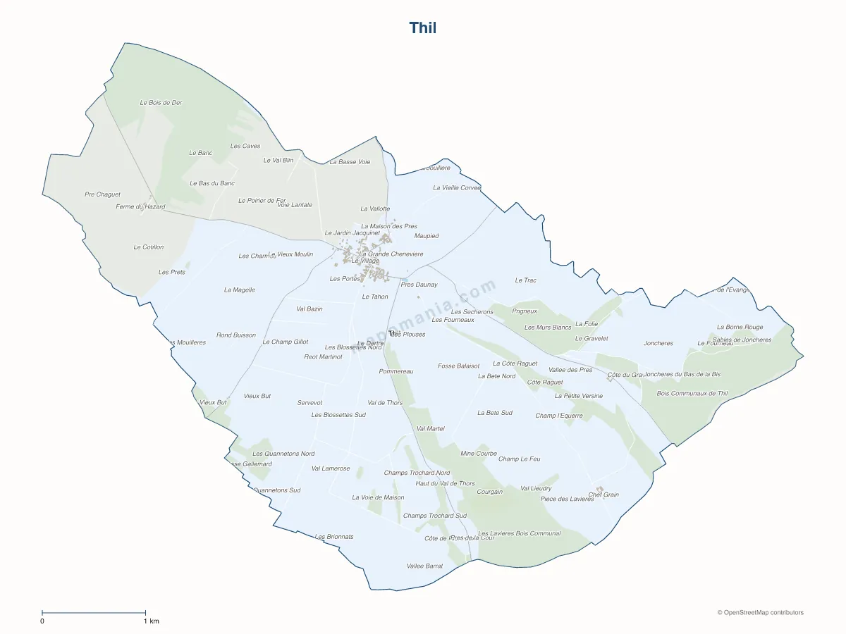 Carte de Thil à personnaliser
