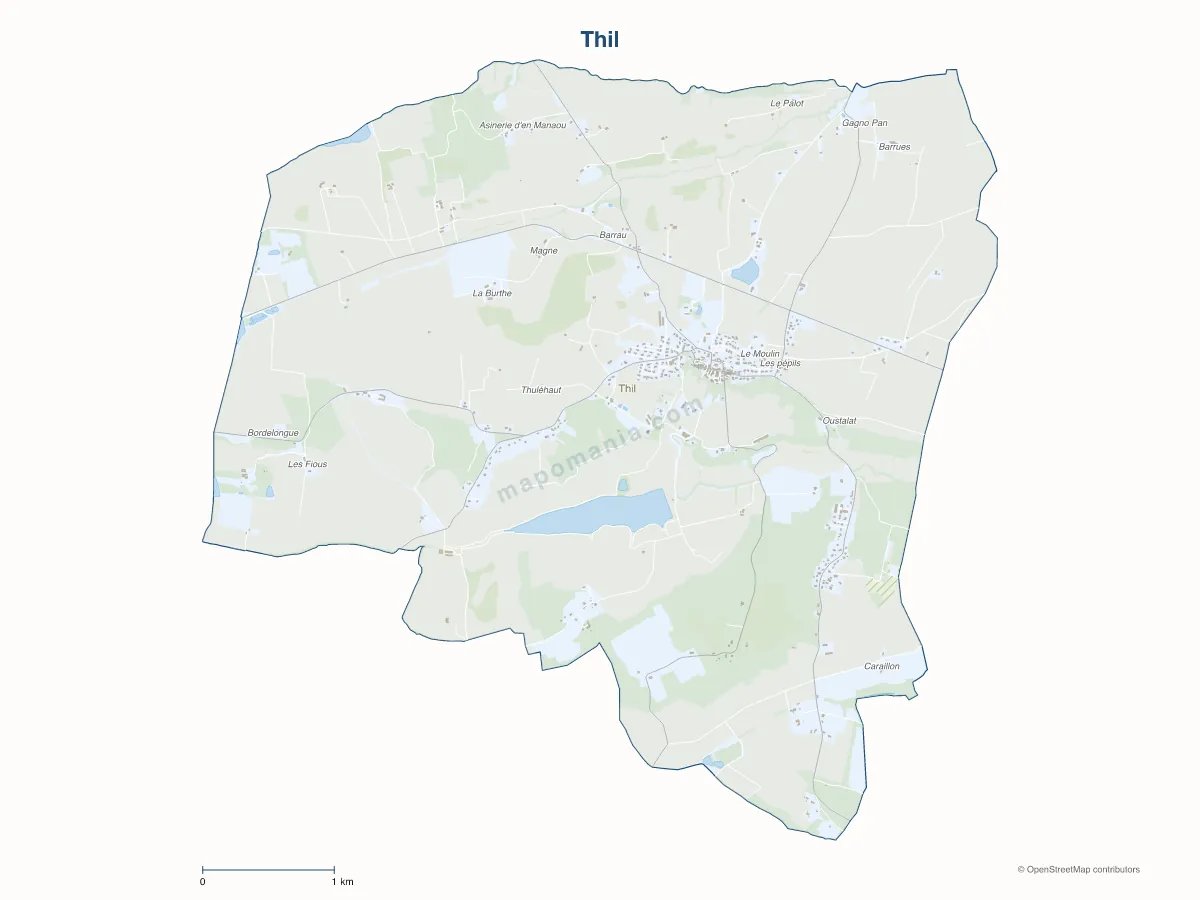 Carte de Thil à personnaliser