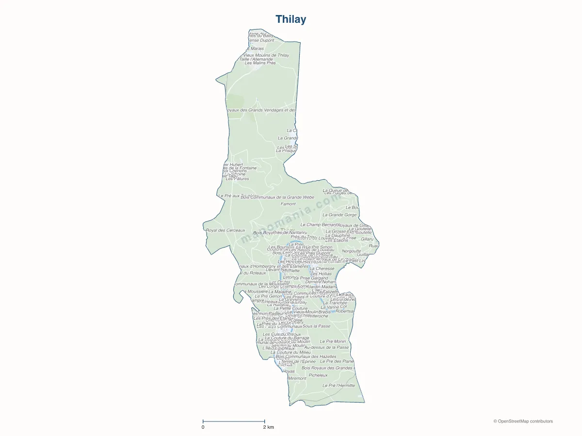 Carte de Thilay à personnaliser