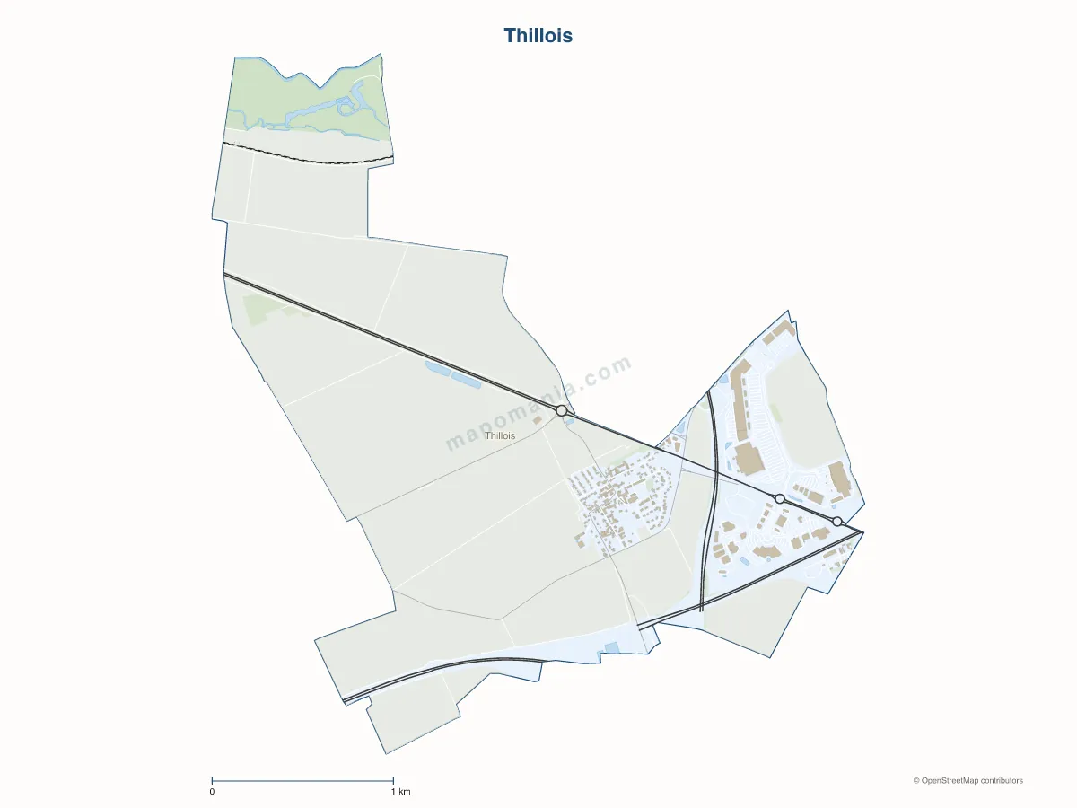 Carte de Thillois à personnaliser
