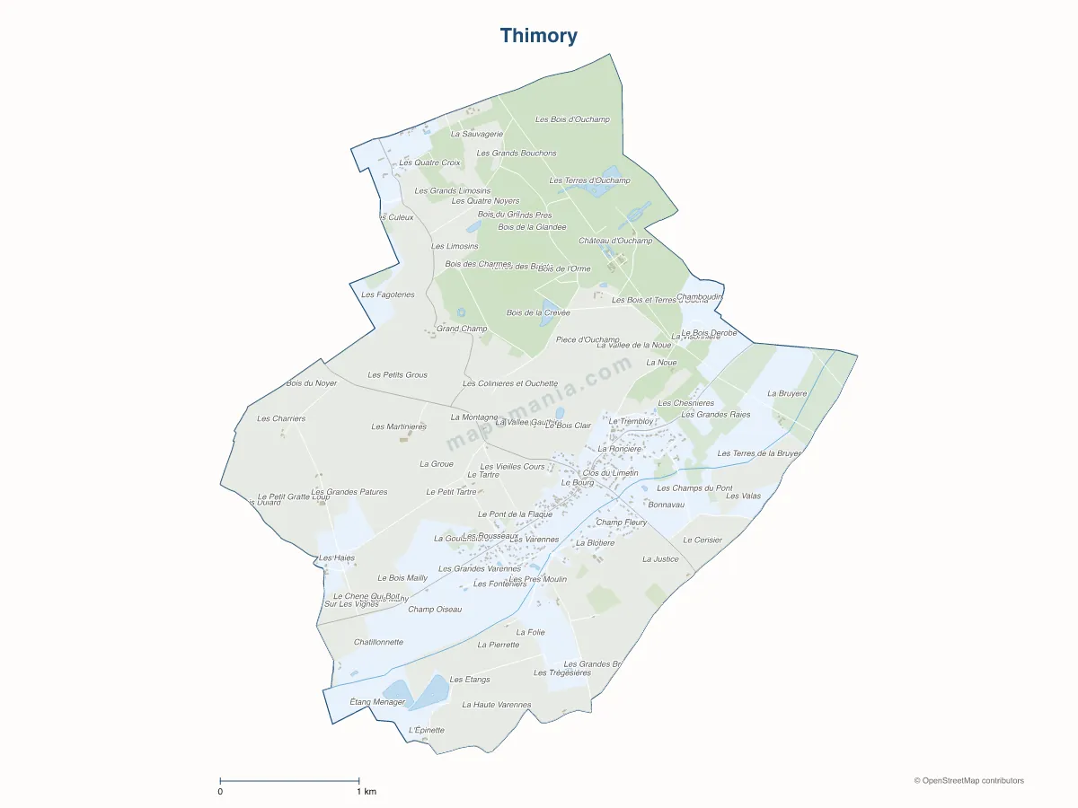 Carte de Thimory à personnaliser