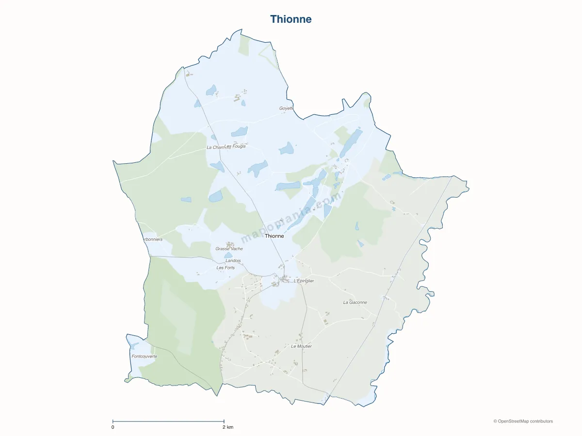 Carte de Thionne à personnaliser