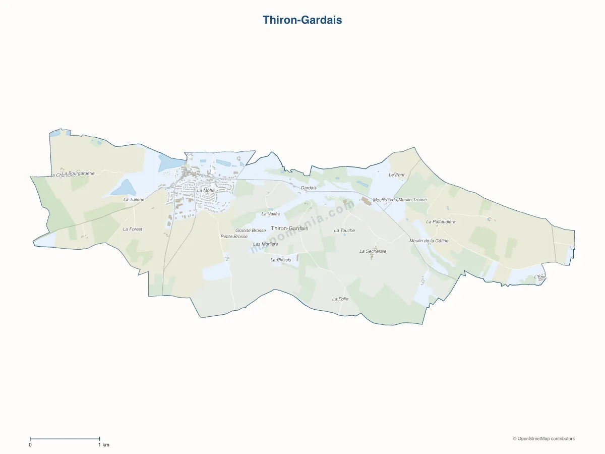 Carte de Thiron-Gardais à personnaliser