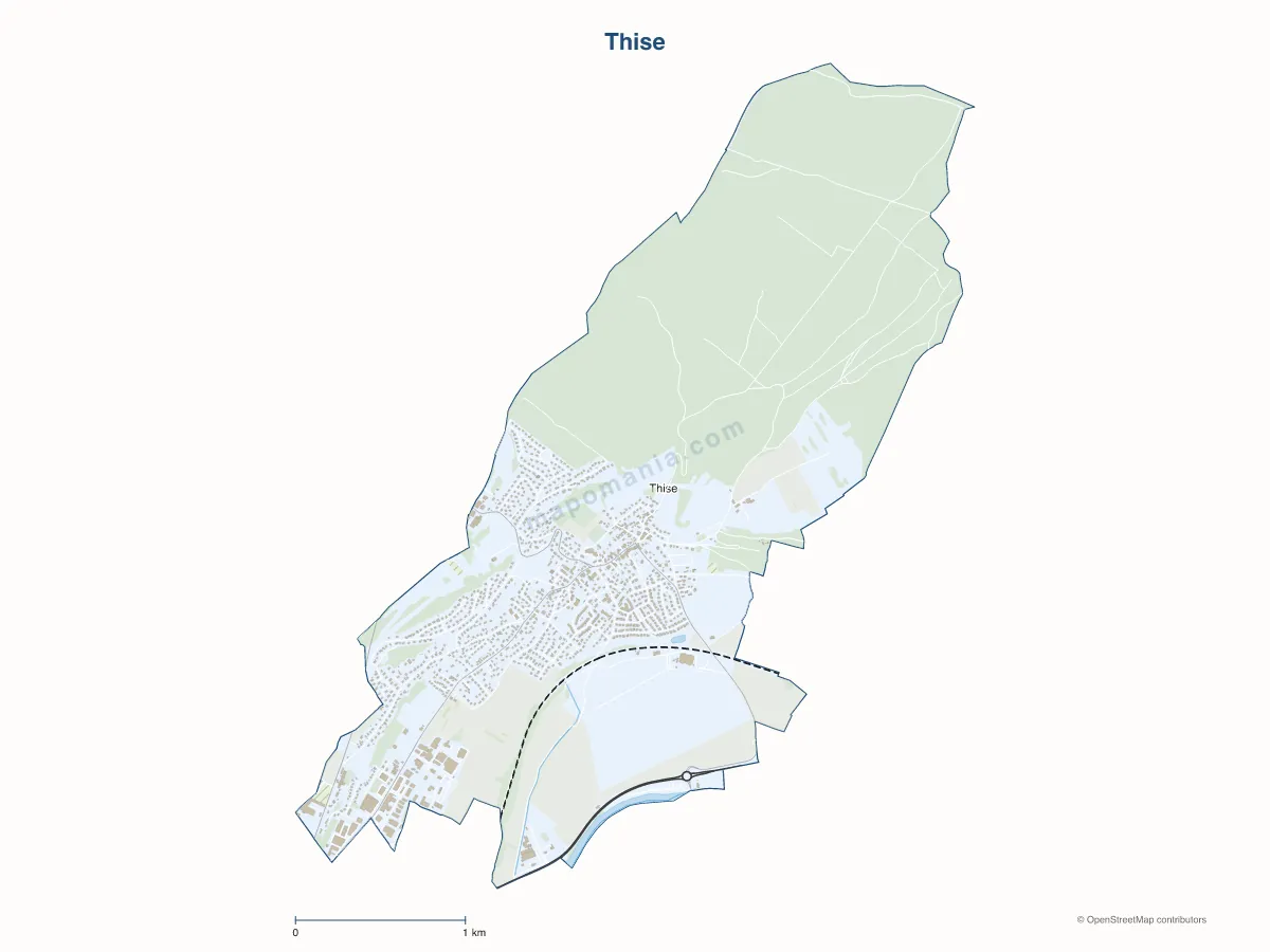 Carte de Thise à personnaliser