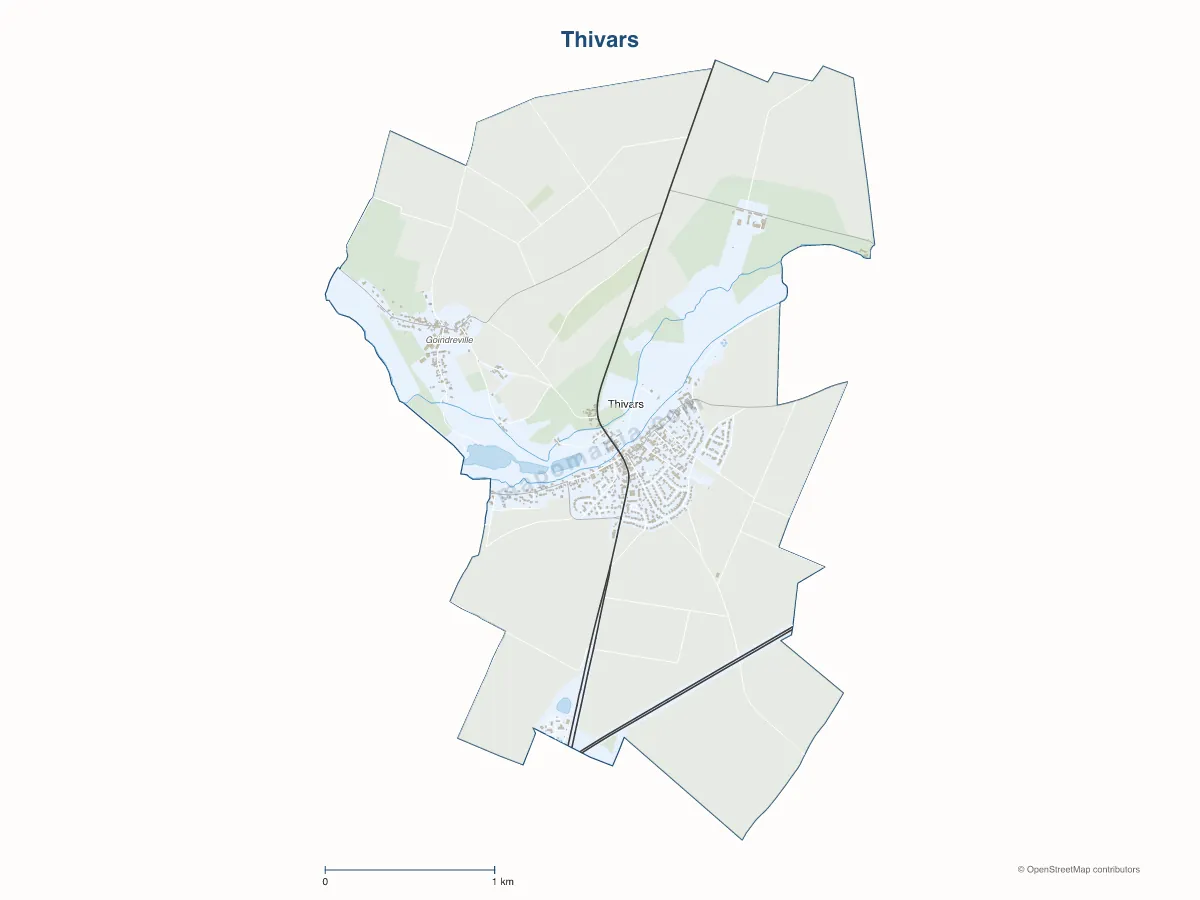 Carte de Thivars à personnaliser