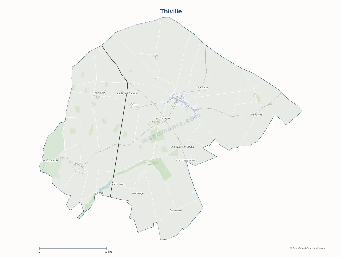 Carte de Thiville à personnaliser