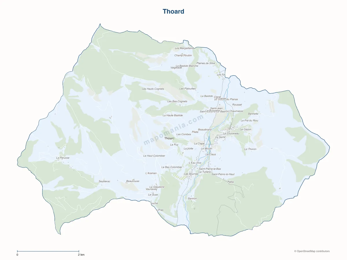 Carte de Thoard à personnaliser