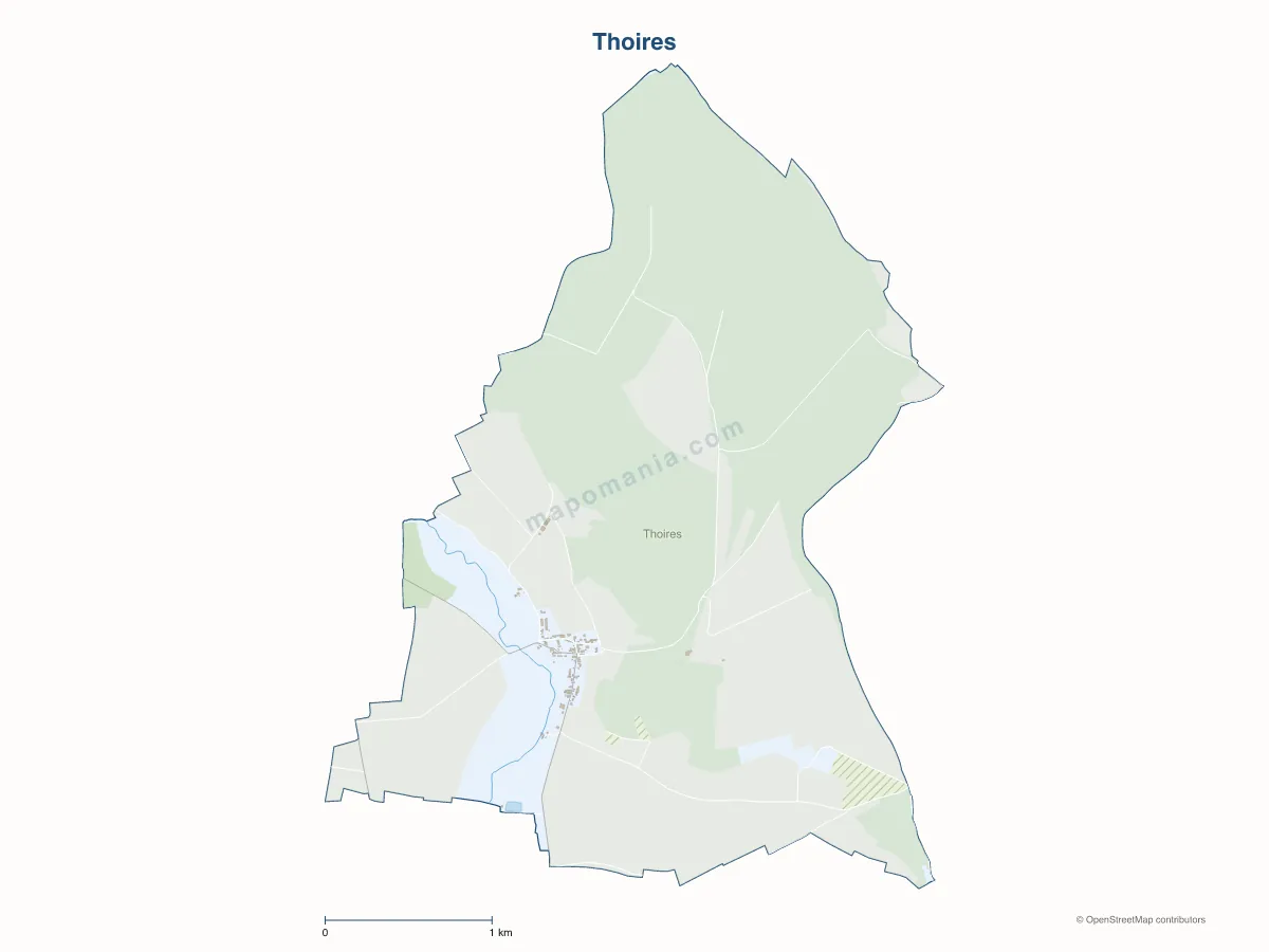 Carte de Thoires à personnaliser