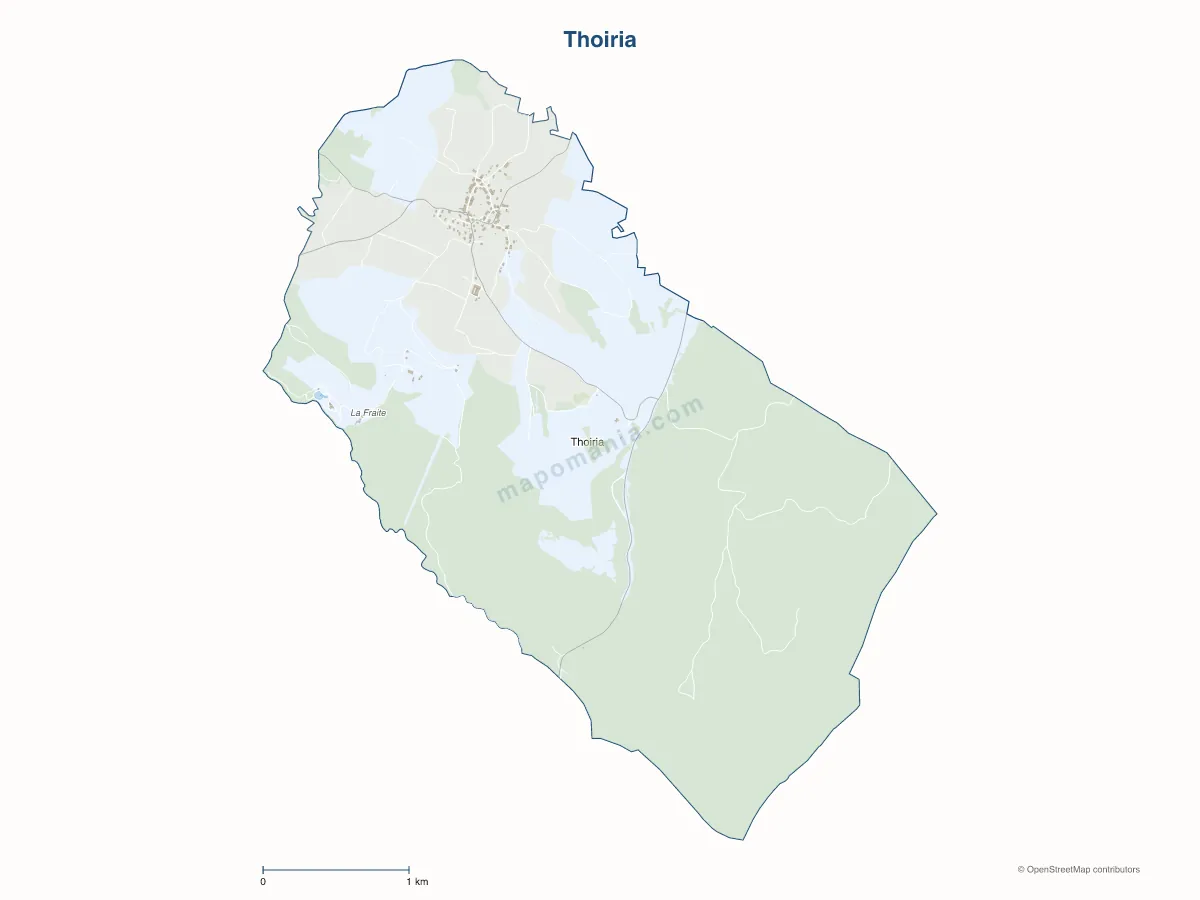 Carte de Thoiria à personnaliser