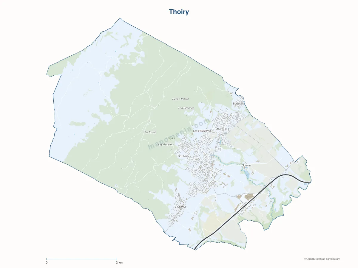 Carte de Thoiry à personnaliser
