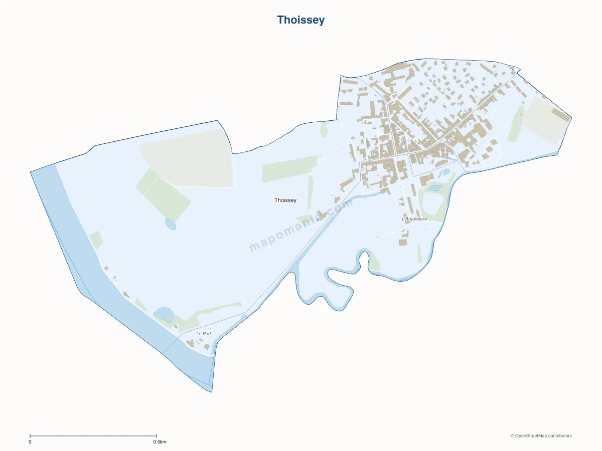 Carte de Thoissey à personnaliser