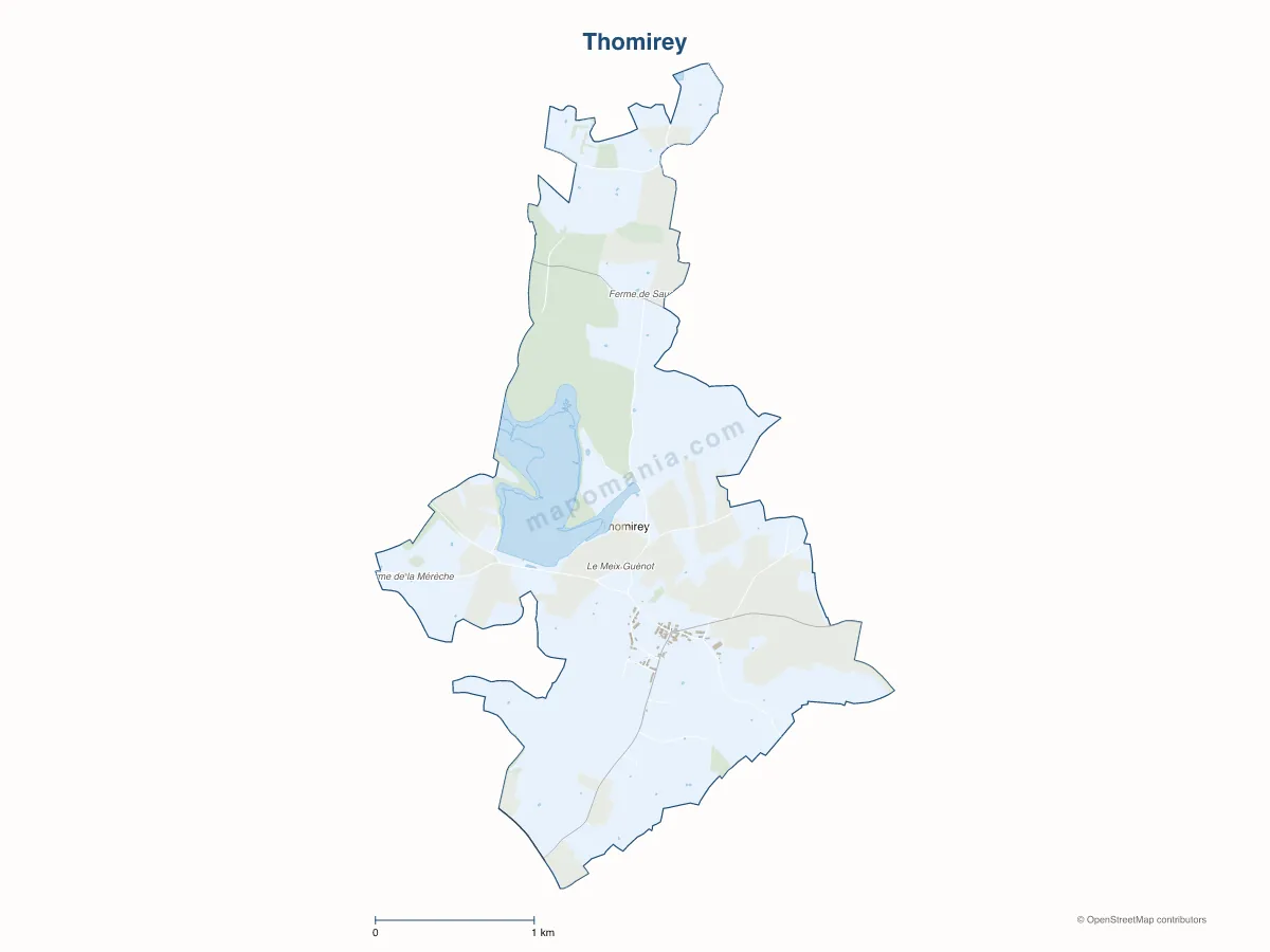 Carte de Thomirey à personnaliser