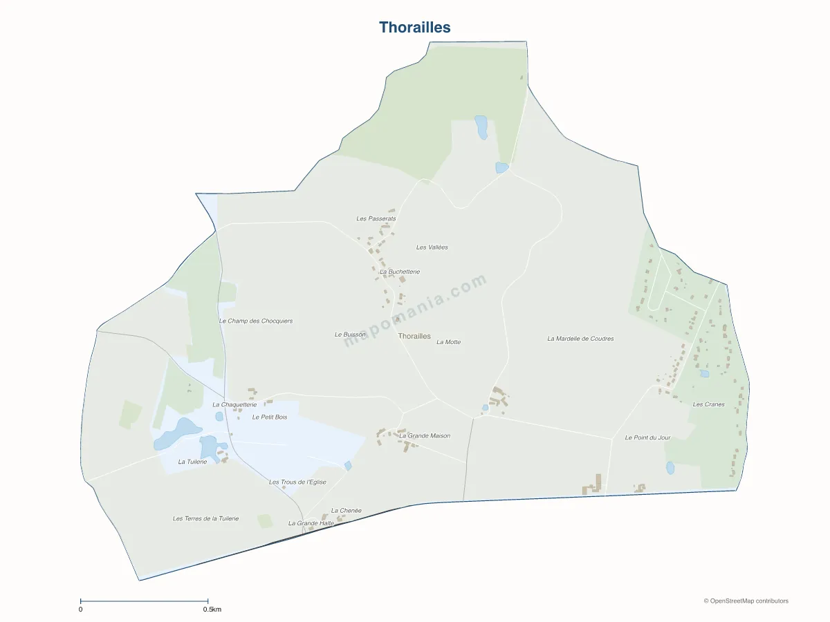 Carte de Thorailles à personnaliser