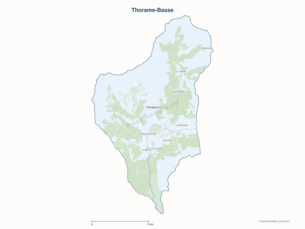 Carte de Thorame-Basse à personnaliser