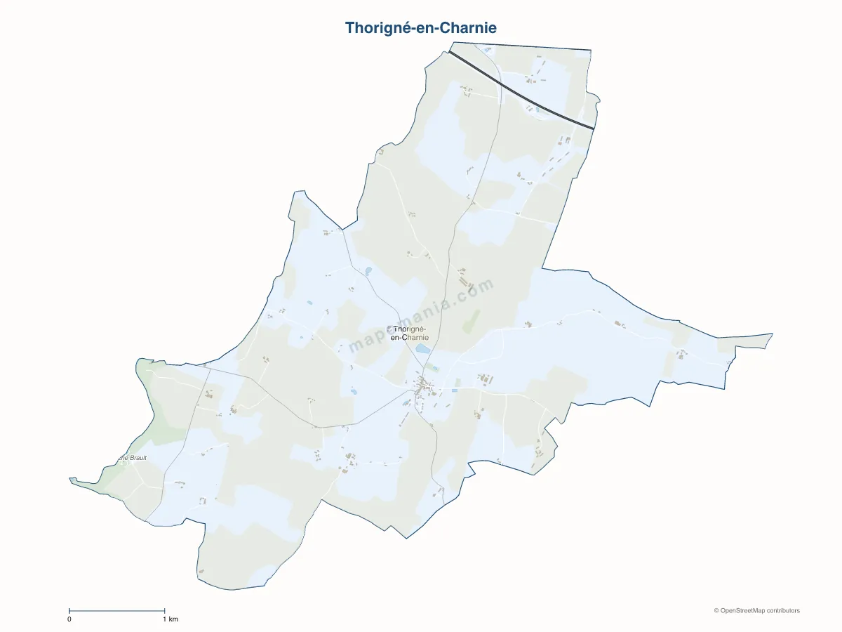 Carte de Thorigné-en-Charnie à personnaliser