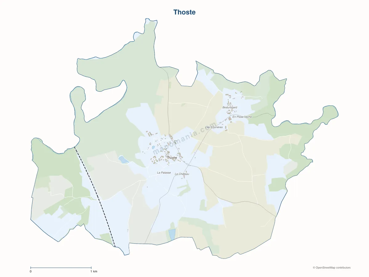 Carte de Thoste à personnaliser