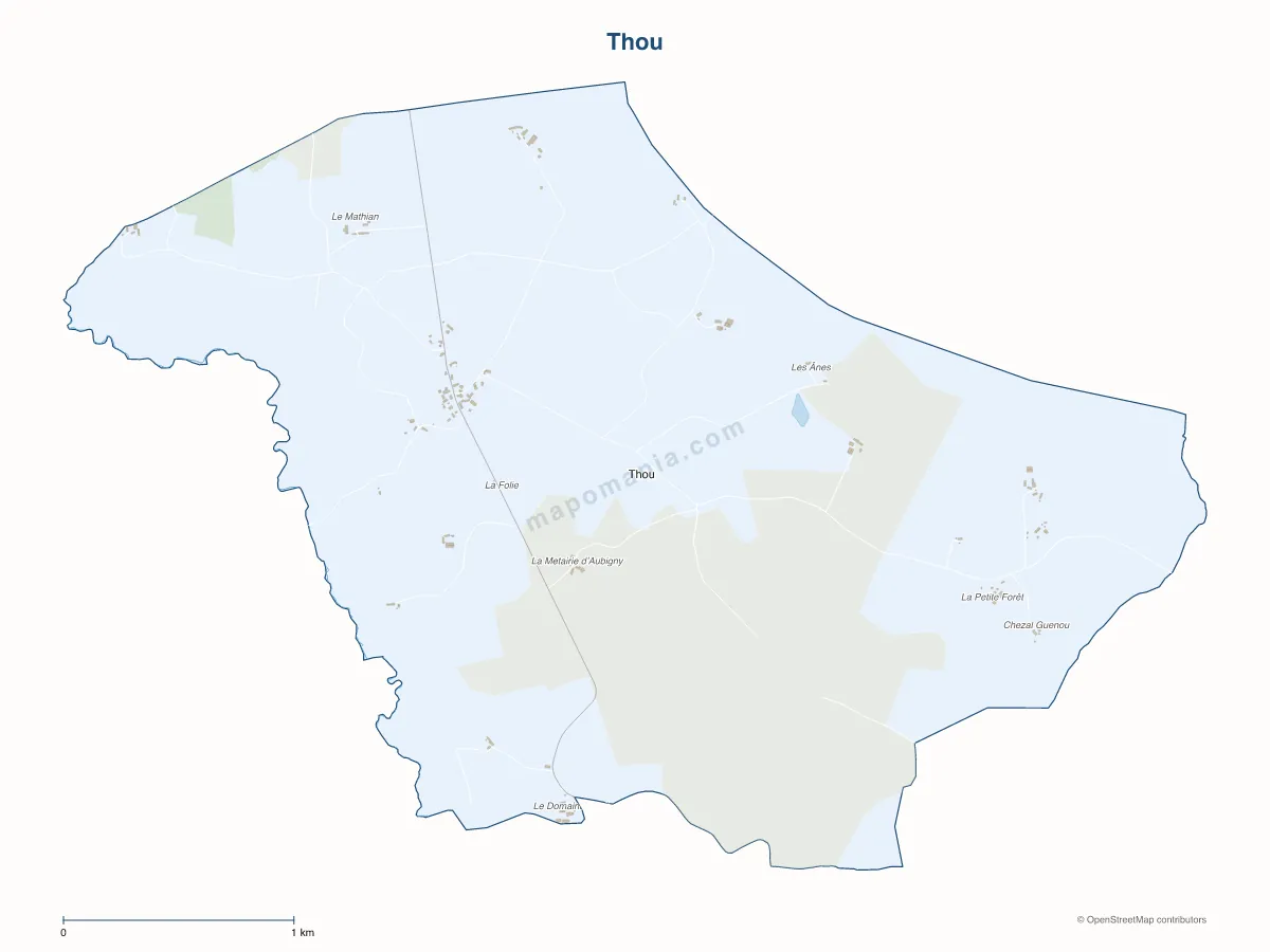 Carte de Thou à personnaliser