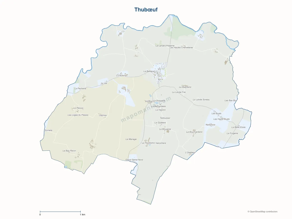 Carte de Thubœuf à personnaliser