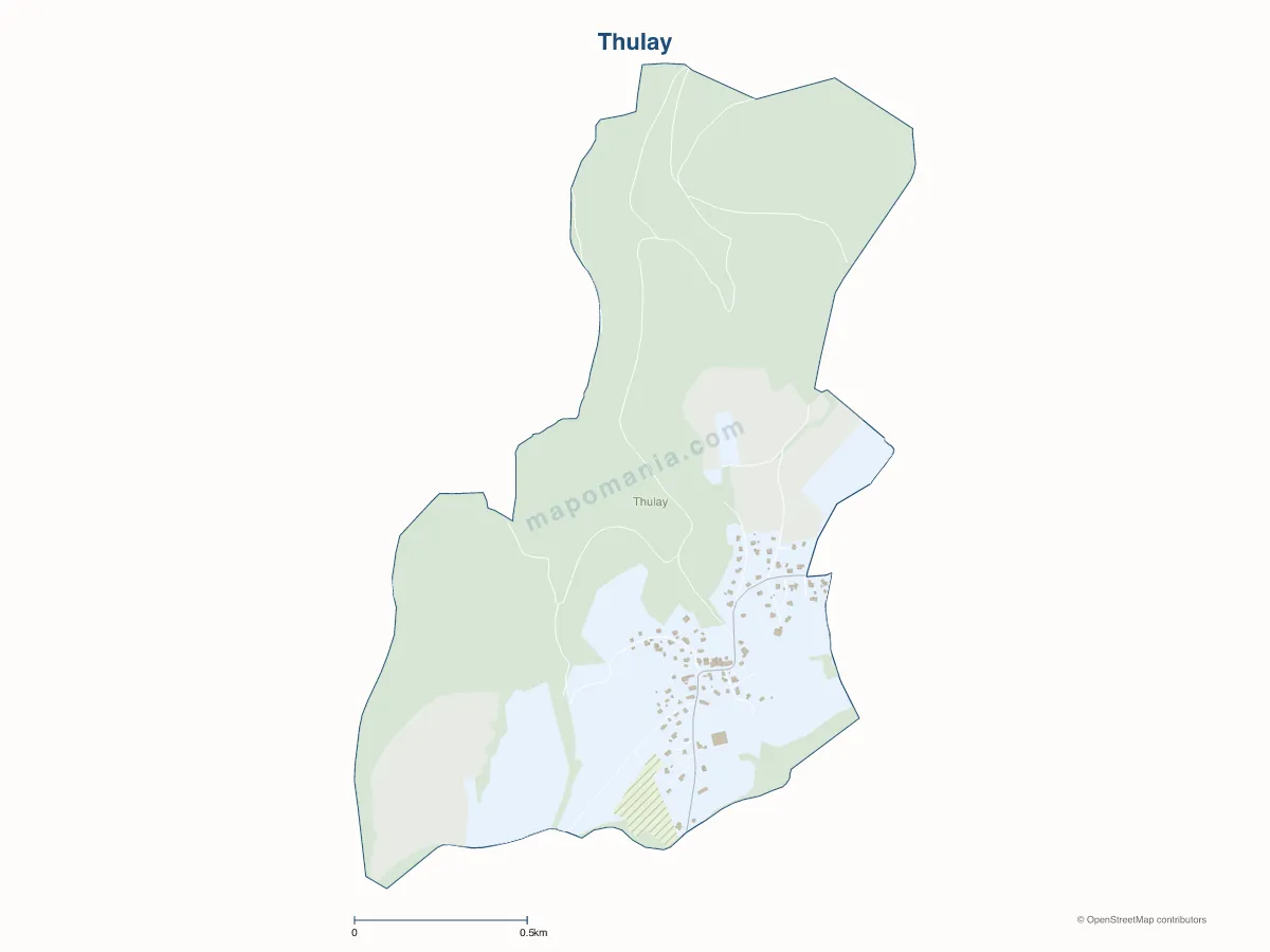 Carte de Thulay à personnaliser