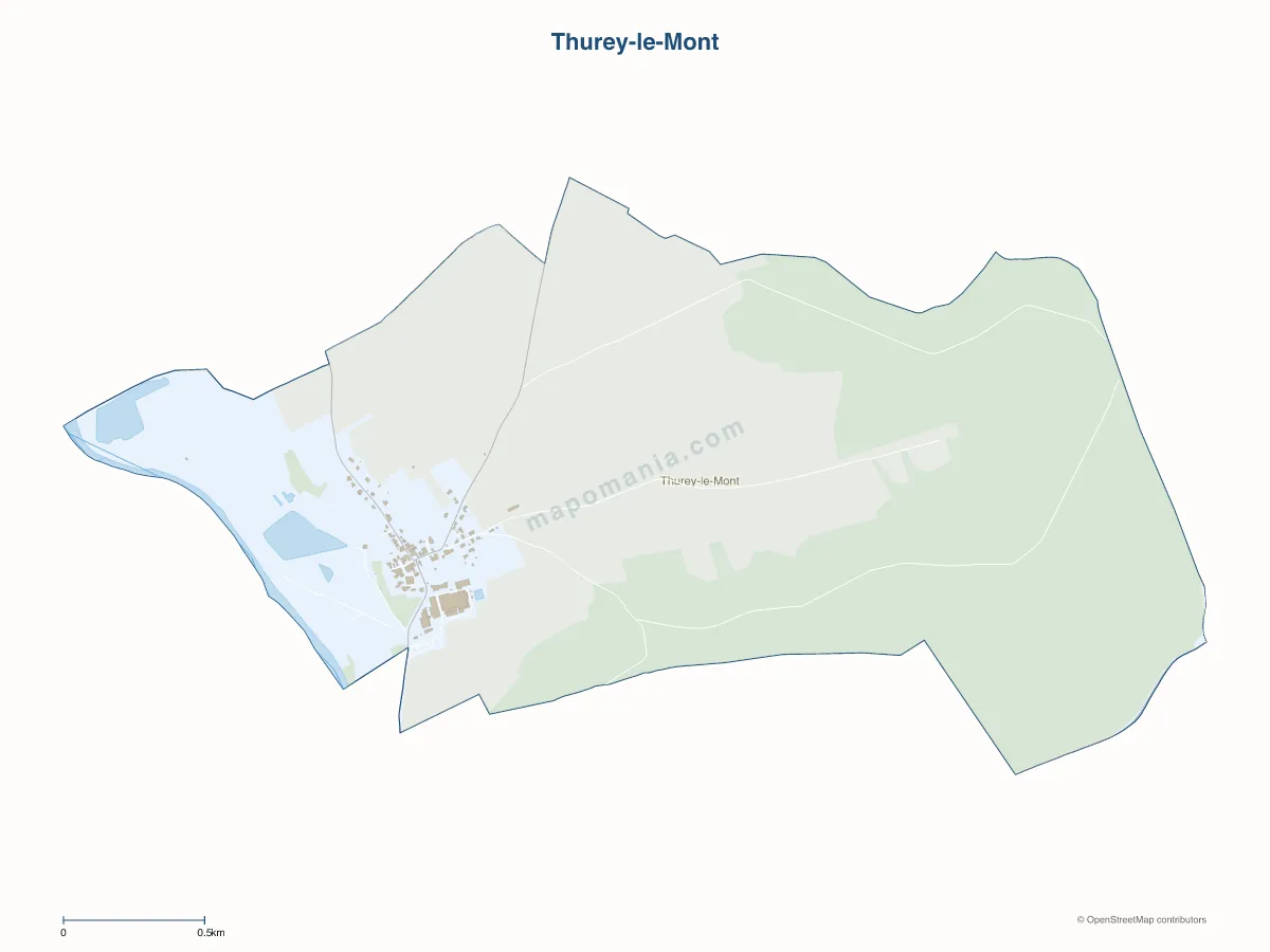 Carte de Thurey-le-Mont à personnaliser