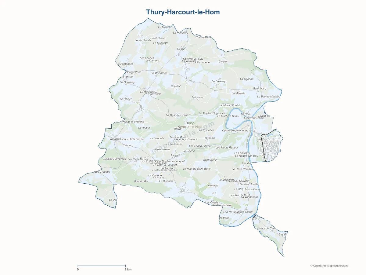 Carte de Thury-Harcourt-le-Hom à personnaliser