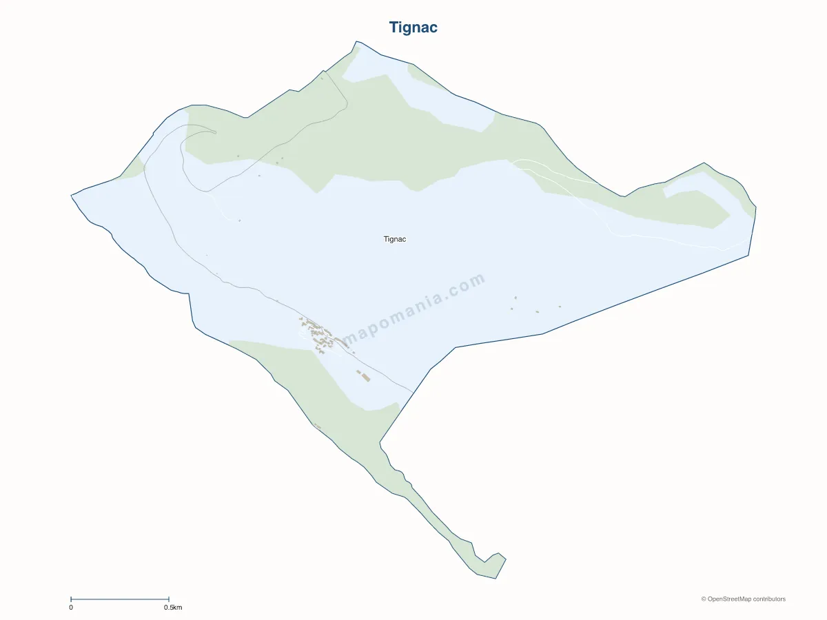Carte de Tignac à personnaliser