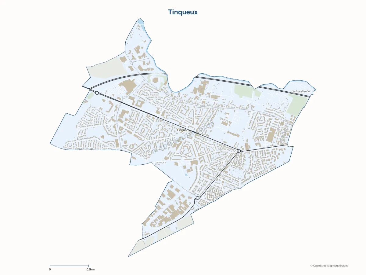Carte de Tinqueux à personnaliser