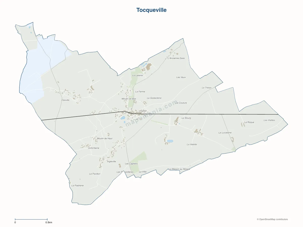 Carte de Tocqueville à personnaliser