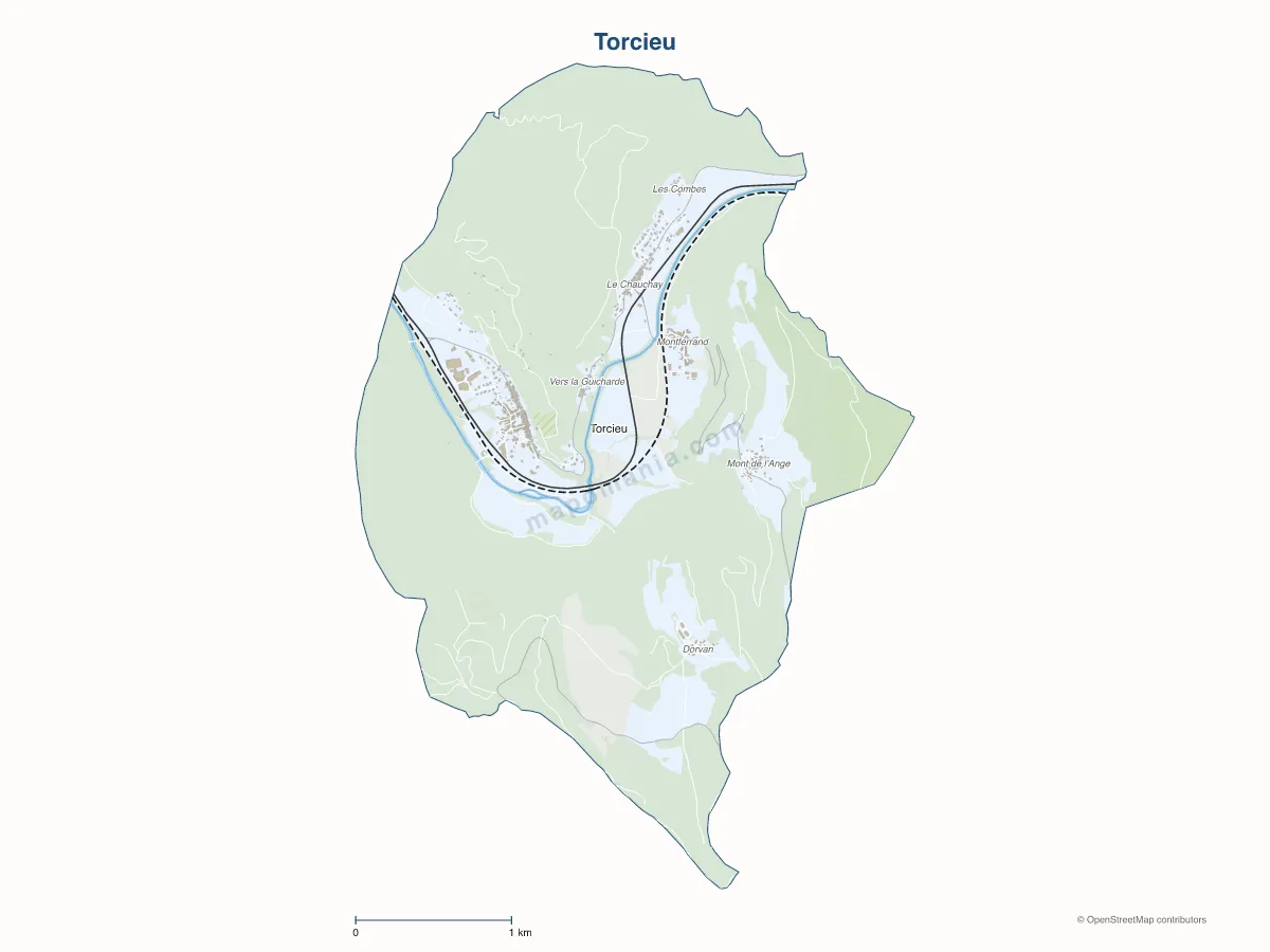 Carte de Torcieu à personnaliser