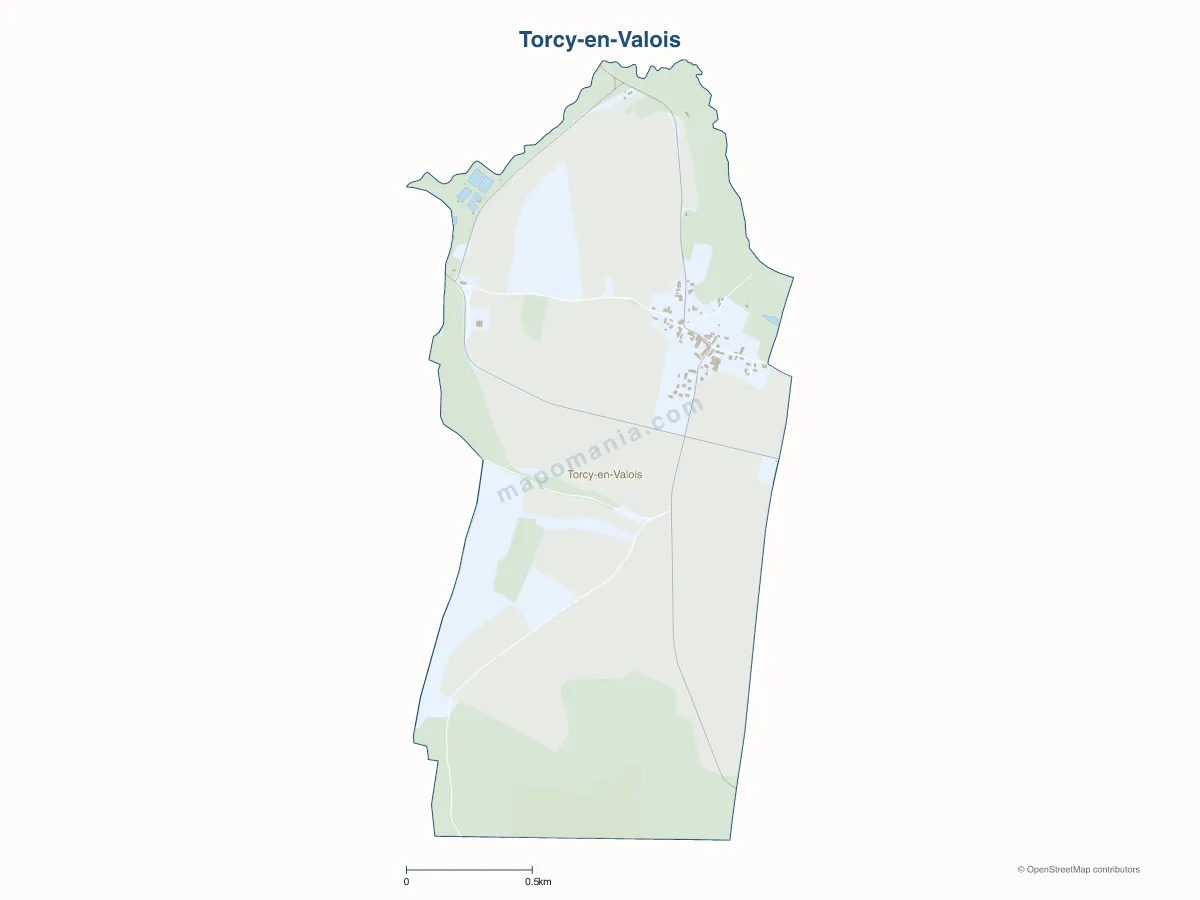Carte de Torcy-en-Valois à personnaliser
