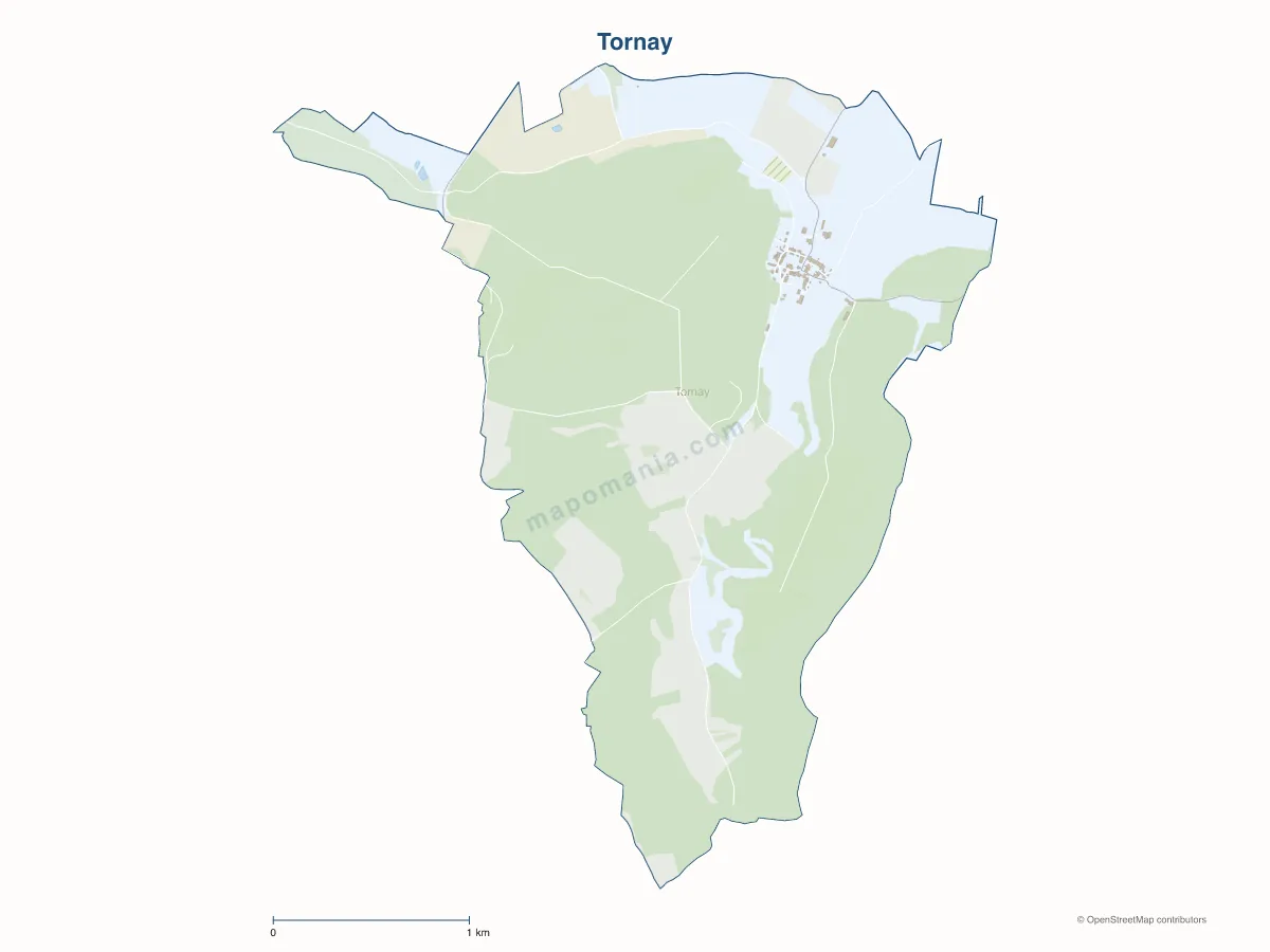 Carte de Tornay à personnaliser