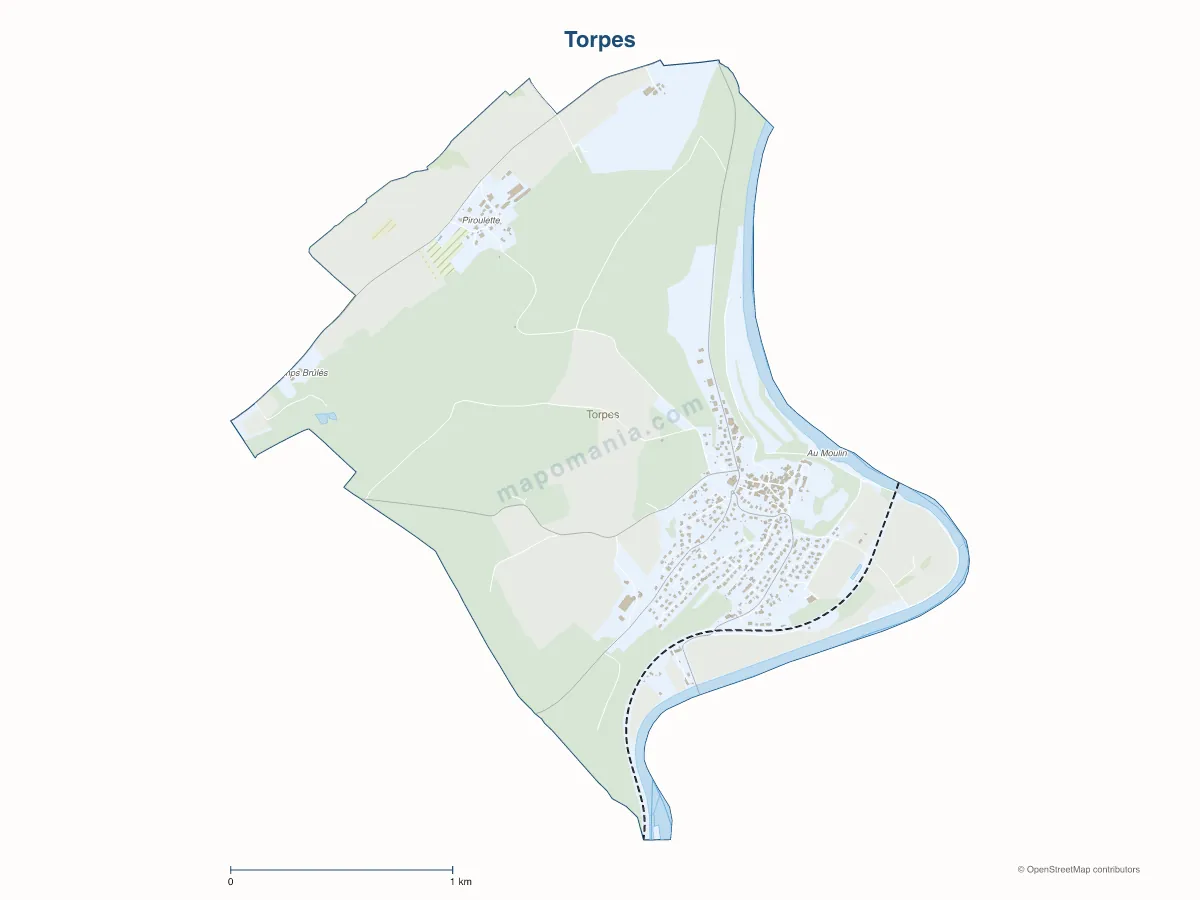 Carte de Torpes à personnaliser