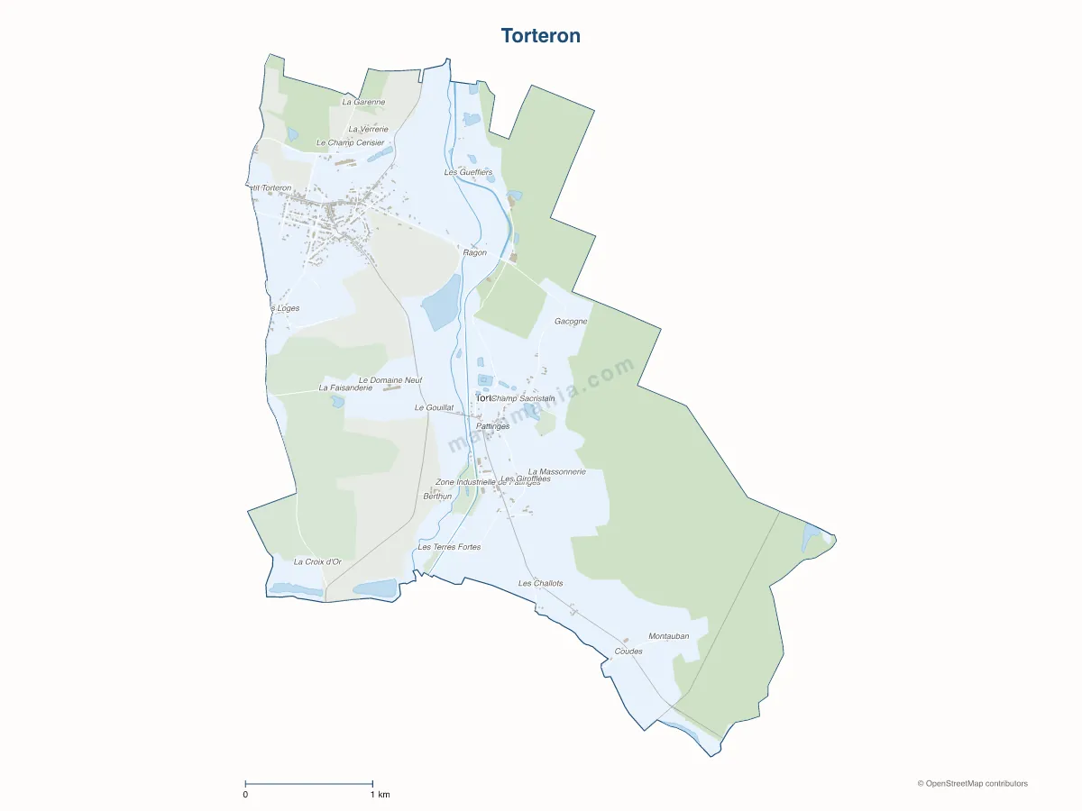 Carte de Torteron à personnaliser