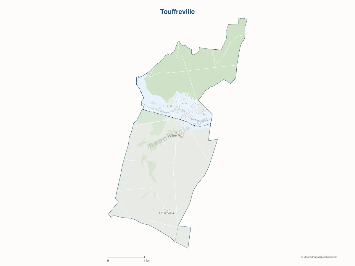 Carte de Touffreville à personnaliser