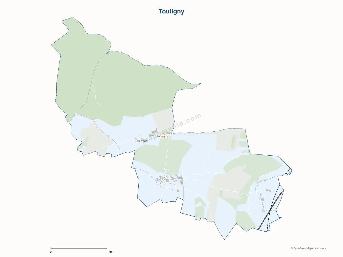 Carte de Touligny à personnaliser