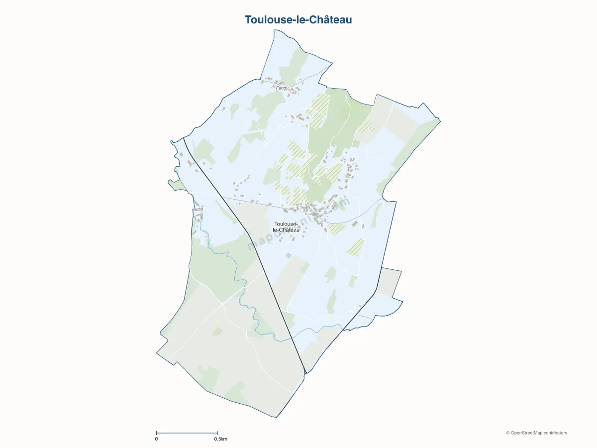 Carte de Toulouse-le-Château à personnaliser