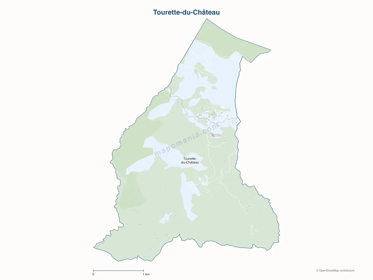 Carte de Tourette-du-Château à personnaliser