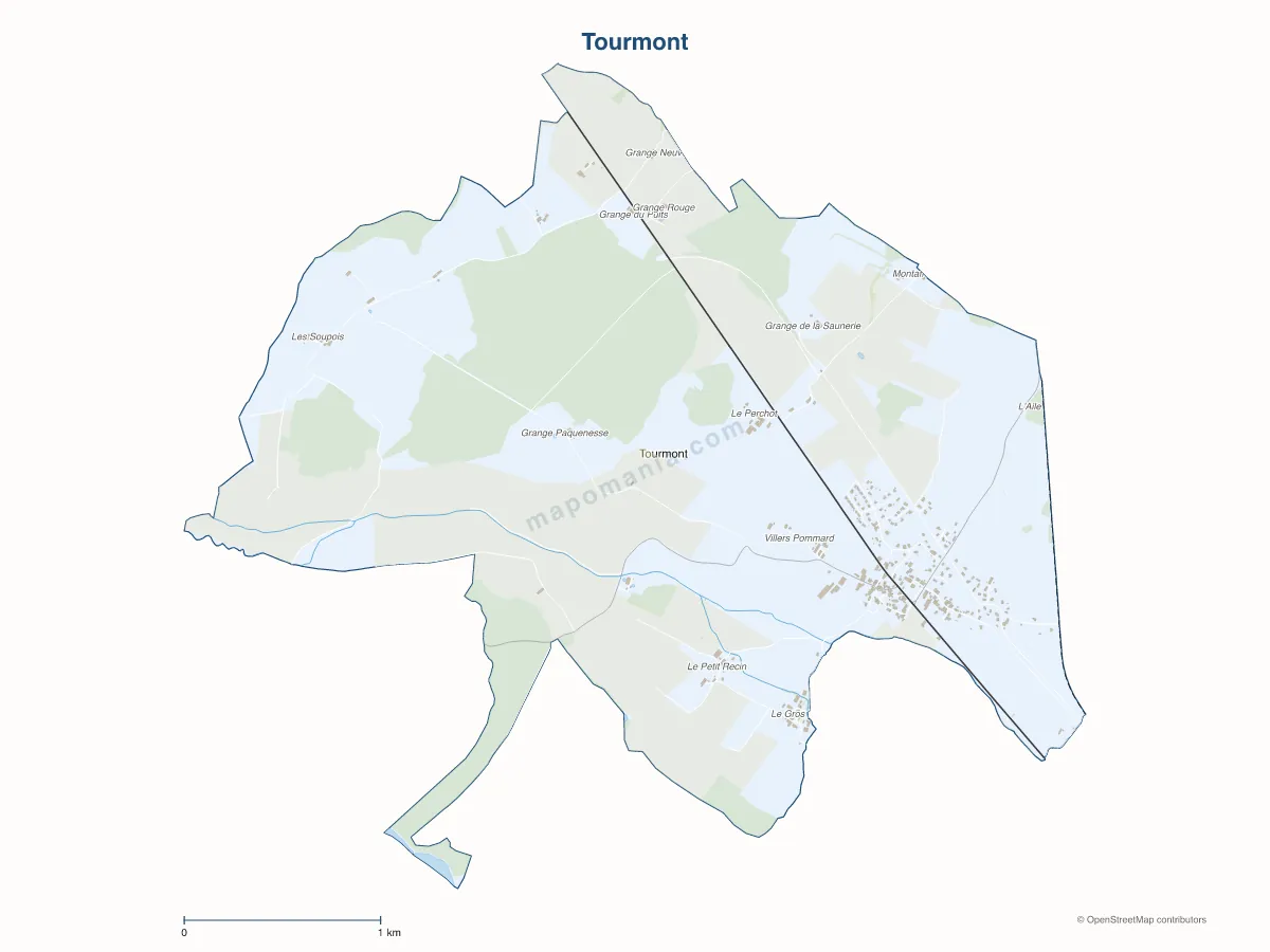 Carte de Tourmont à personnaliser