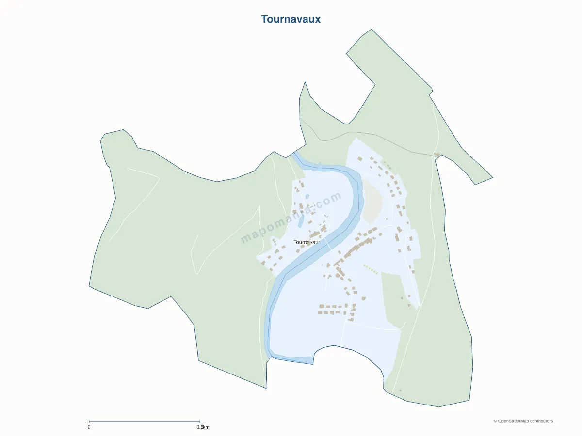 Carte de Tournavaux à personnaliser