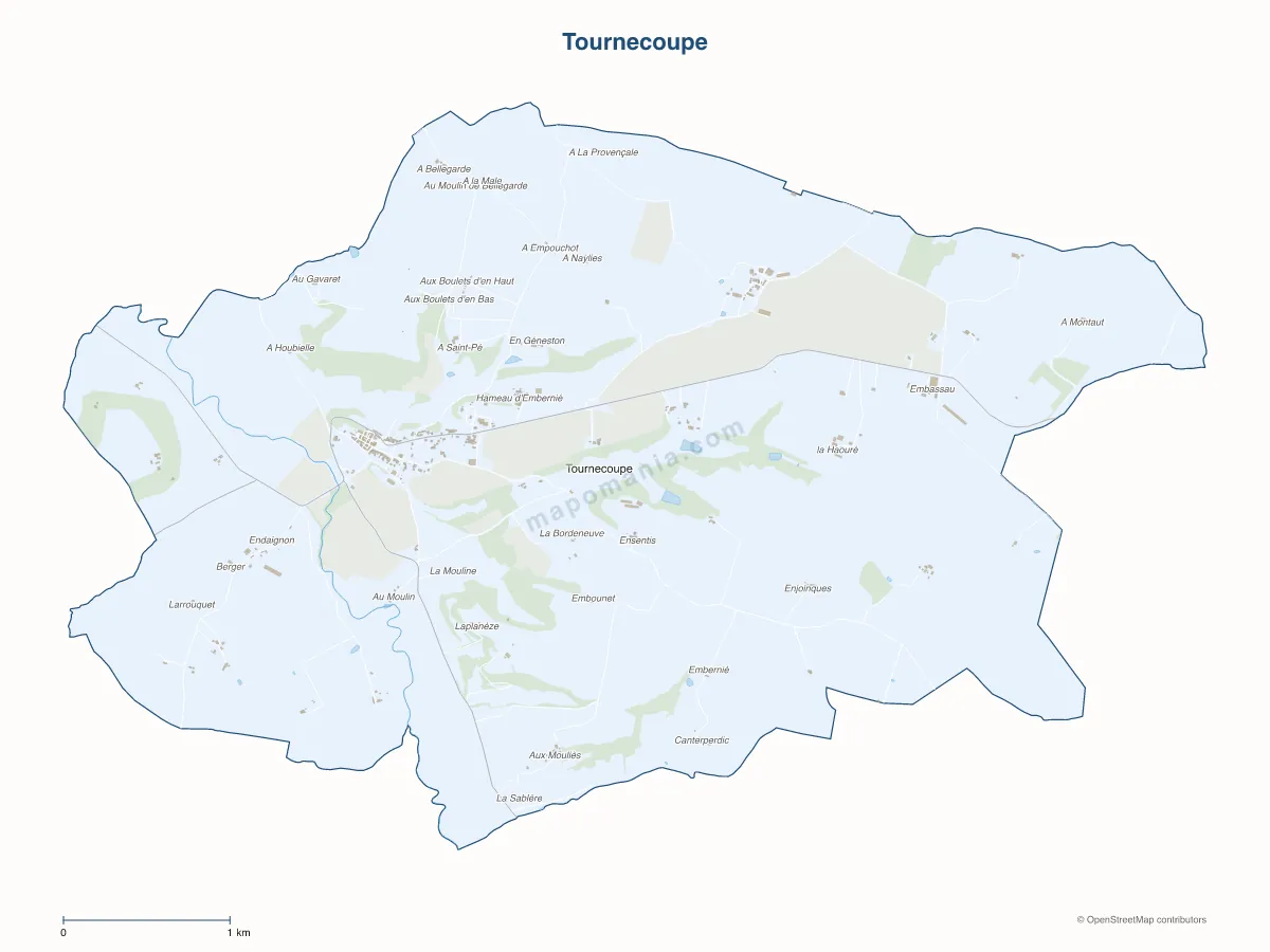 Carte de Tournecoupe à personnaliser