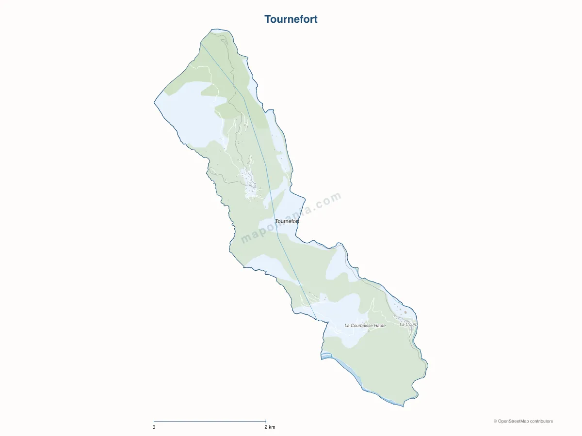 Carte de Tournefort à personnaliser