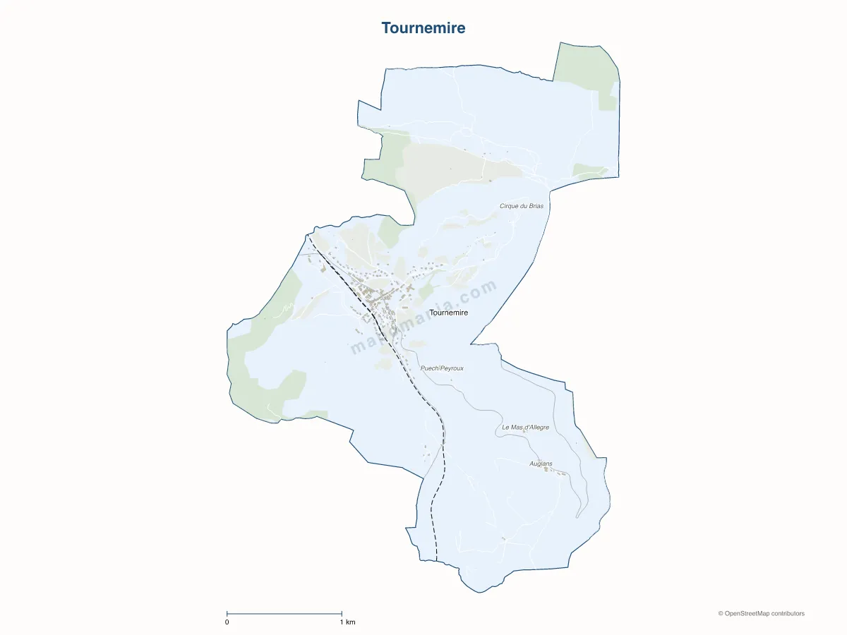 Carte de Tournemire à personnaliser