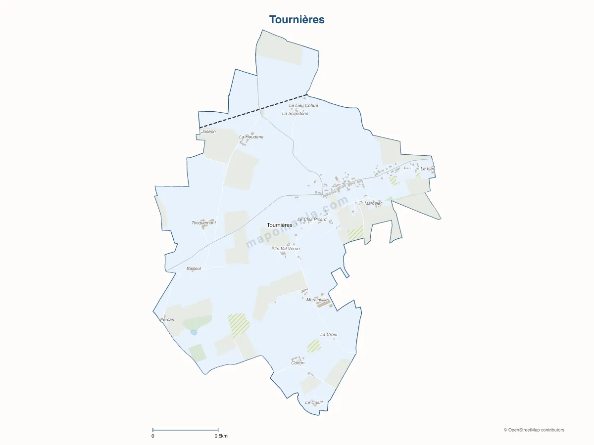 Carte de Tournières à personnaliser