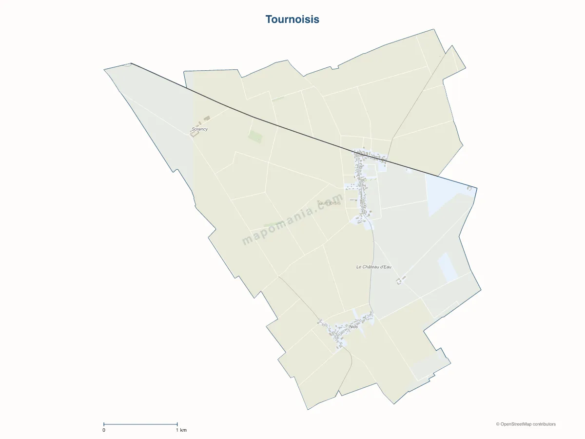 Carte de Tournoisis à personnaliser