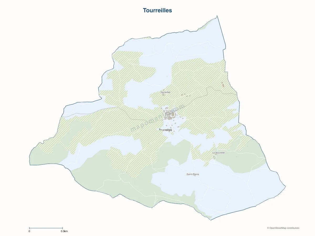 Carte de Tourreilles à personnaliser