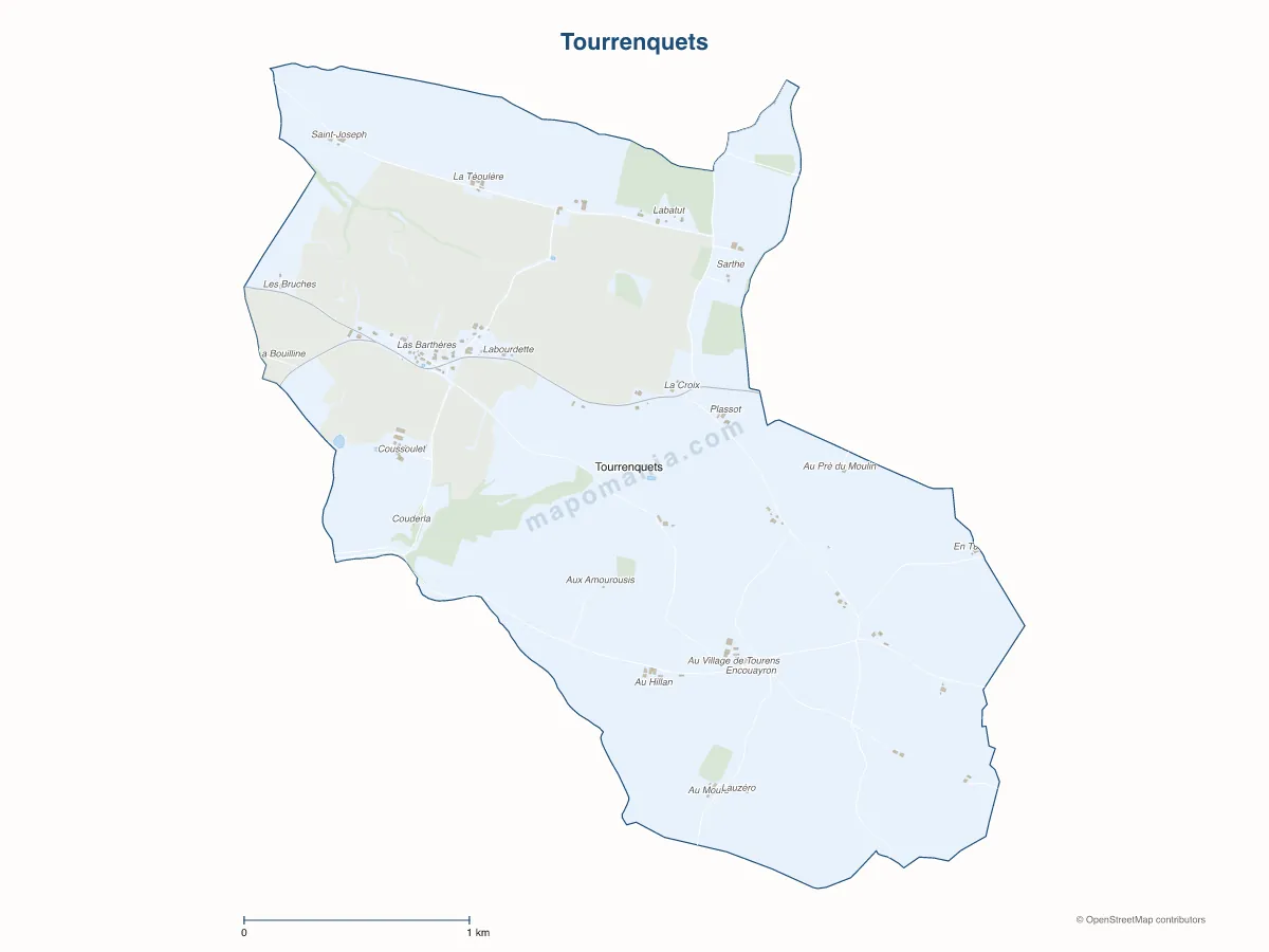 Carte de Tourrenquets à personnaliser