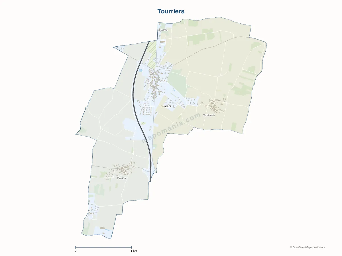 Carte de Tourriers à personnaliser