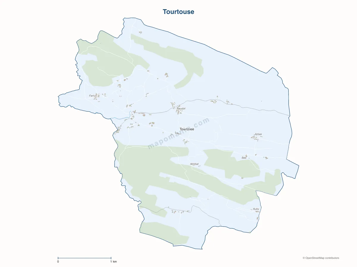 Carte de Tourtouse à personnaliser