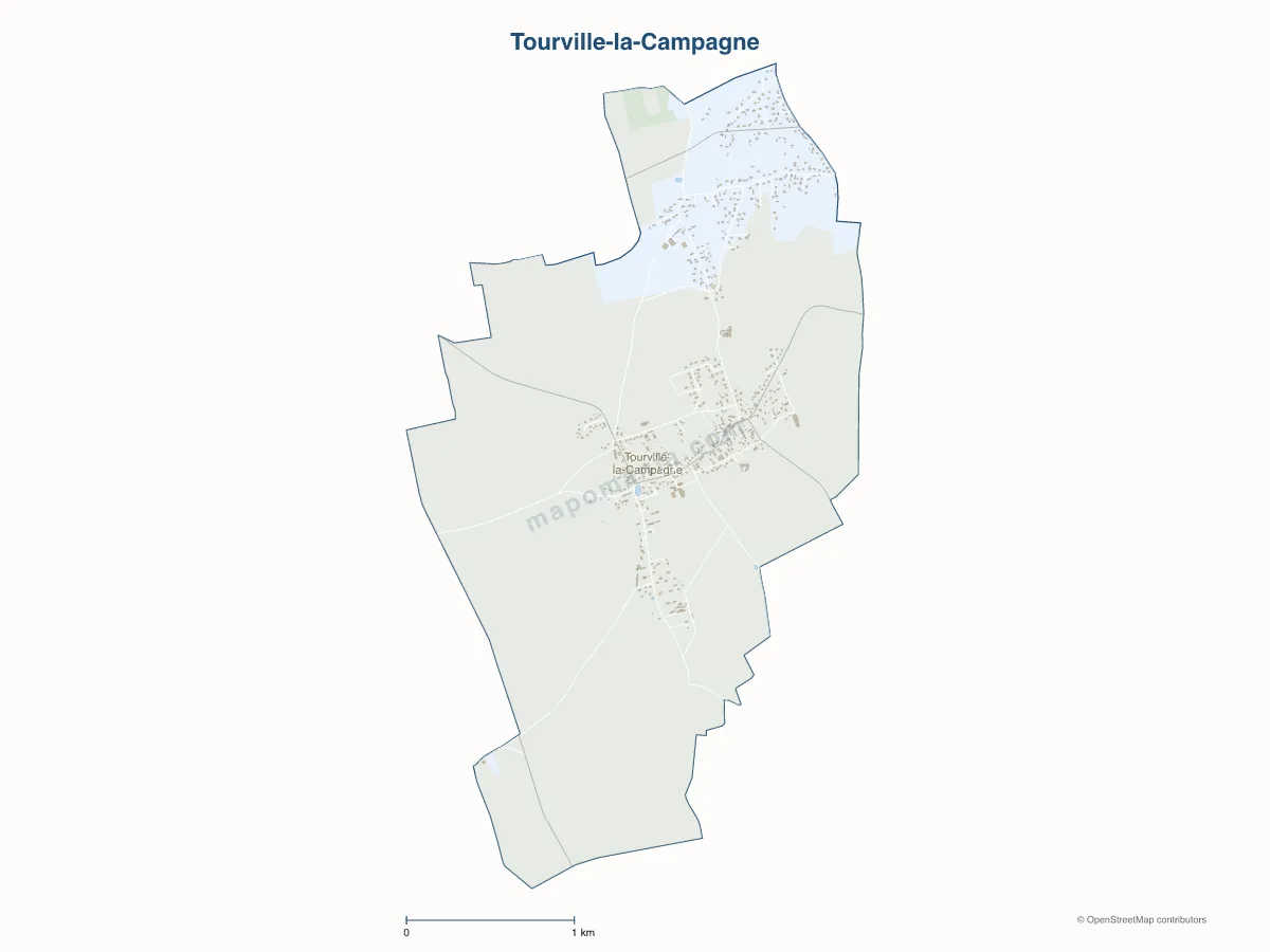 Carte de Tourville-la-Campagne à personnaliser