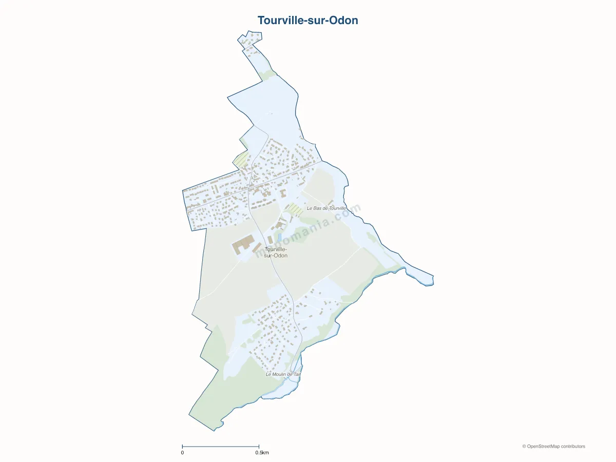 Carte de Tourville-sur-Odon à personnaliser
